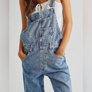Free People Ziggy Overall Powder Blue Size XL